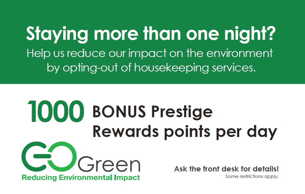 Prestige Hotels and Resorts Go Green voucher